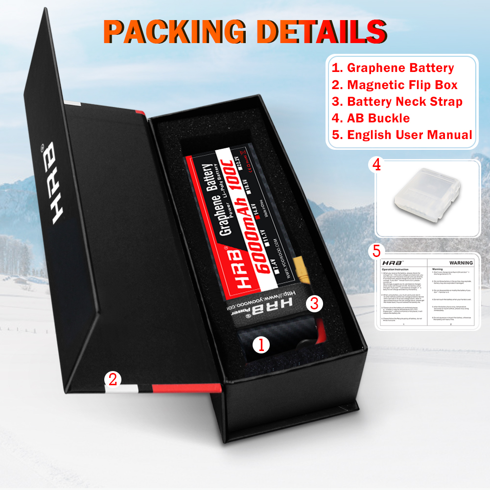 HRB Grafeen Batterij 2S 3S 4S  - 6S Lipo Battery 22.2V 5000Mah recensie en prijs