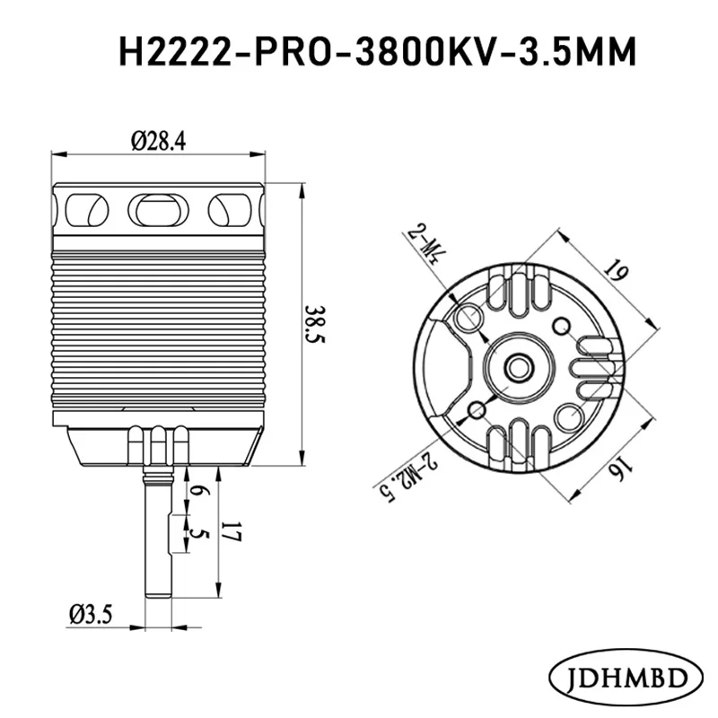 JDHMBD Borstelloze Motor voor  - 6S Lipo Battery 22.2V 5000Mah recensie en prijs