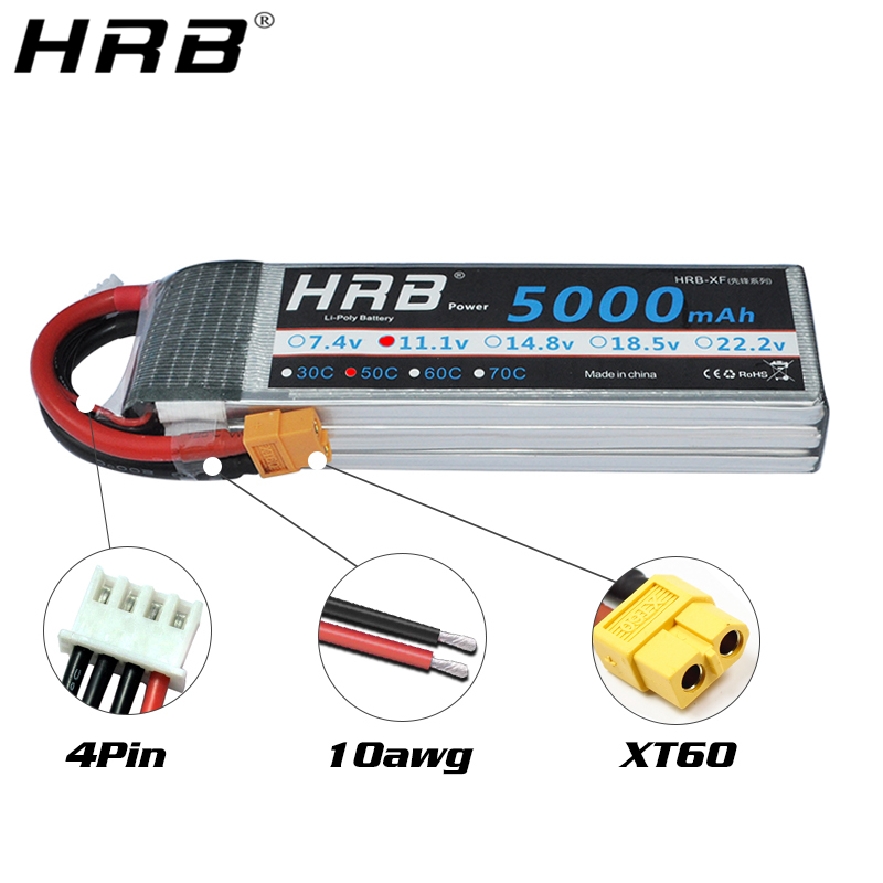 HRB Lithiumbatterij 4S 14.8V 5 - 4S Lipo Battery 14.8V 6000Mah recensie en prijs