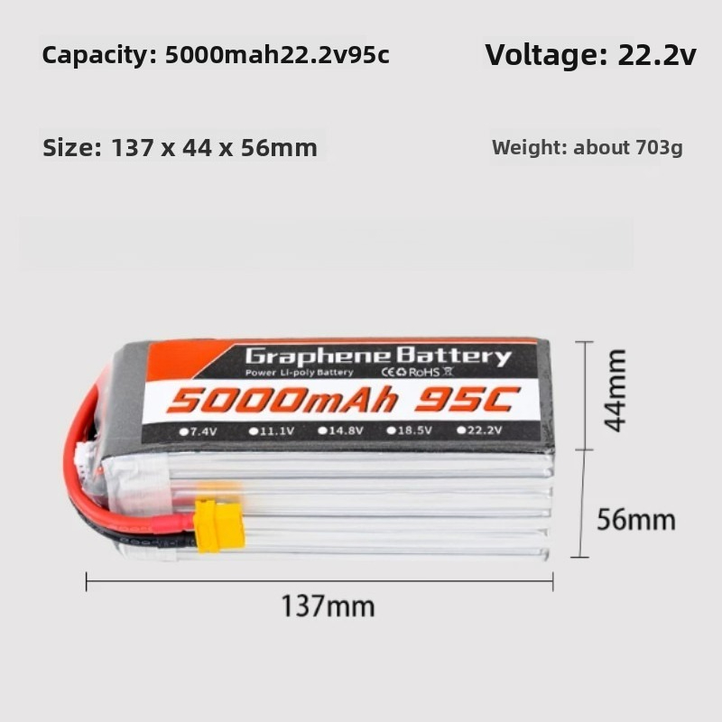 Voor 7-9-10 inch FPV Racing Dr - 6S Lipo Battery 22.2V 5000Mah recensie en prijs